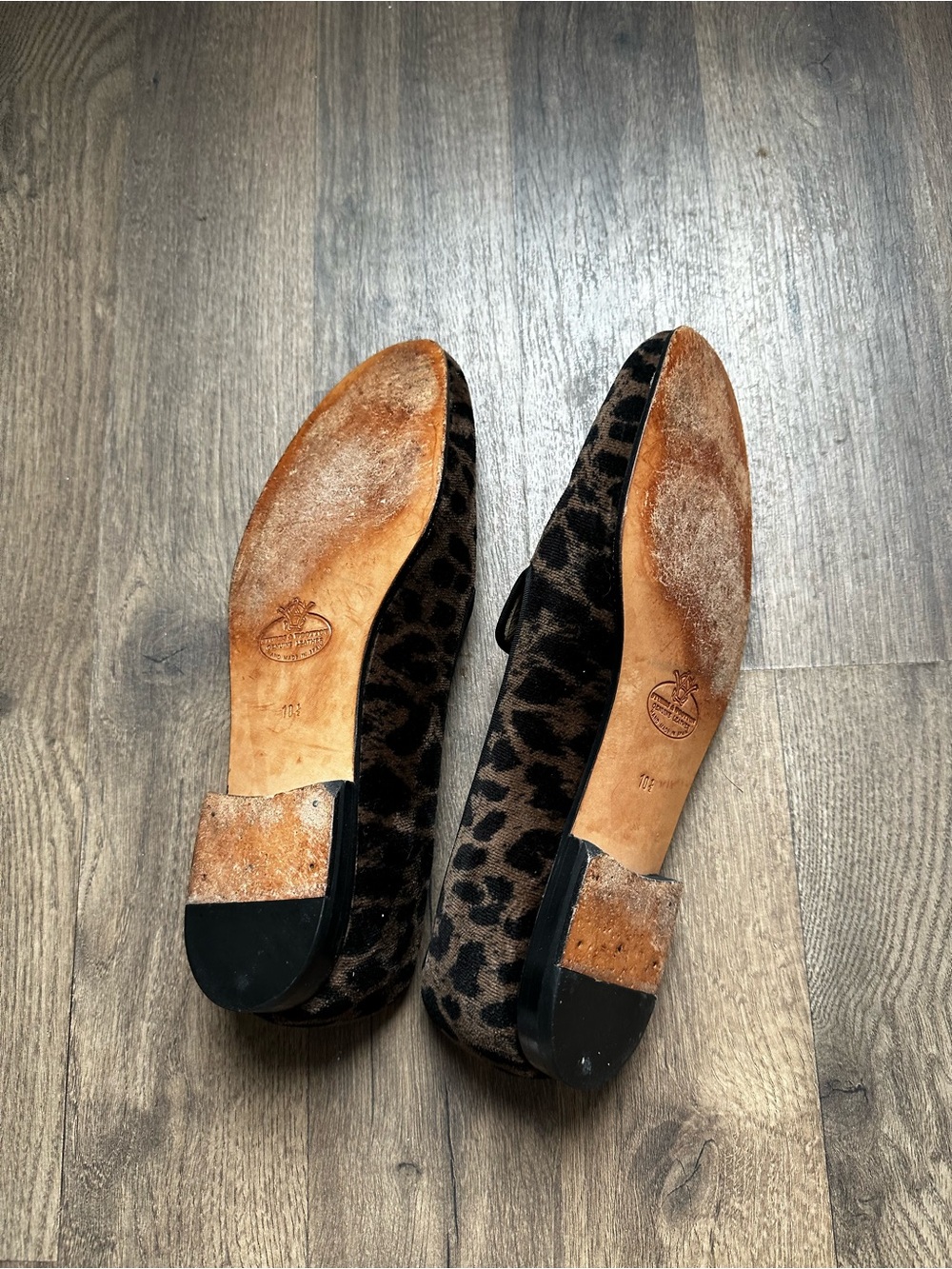 Stubbs & Wootton Leopard Print Slip-On Loafers - Picture 4 of 4